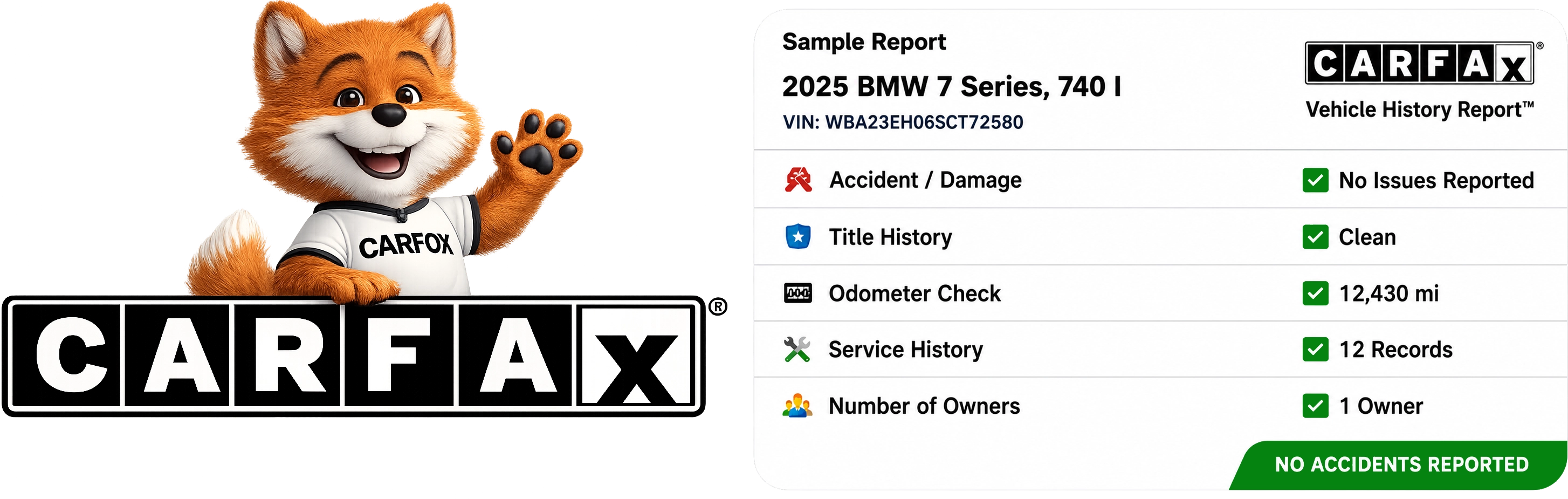 CARFAX Sample Report