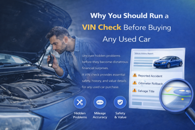 Why You Should Run a VIN Check Before Buying Any Used Car
