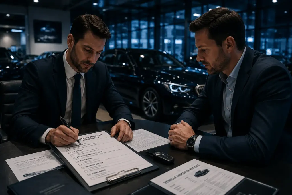 A Used Car Purchase Checklist Before You Pay or Sign