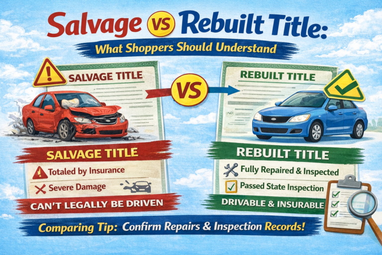 Salvage vs Rebuilt Title: What Shoppers Should Understand